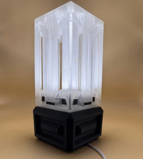 Stunning 3D Printed Modern Geometric Table Lamp | Premium LED Light UK