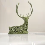 3D Printed Artistic Deer Sculpture