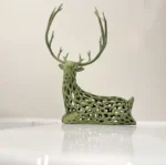 3D Printed Artistic Deer Sculpture