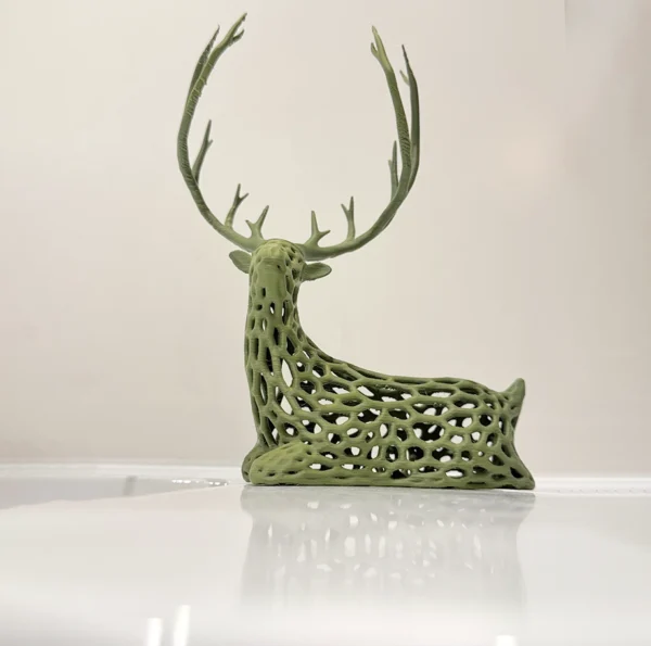 3D Printed Artistic Deer Sculpture