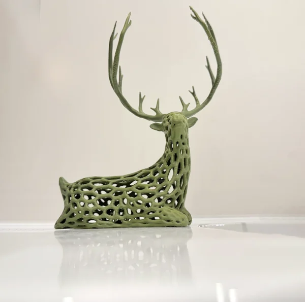3D Printed Artistic Deer Sculpture