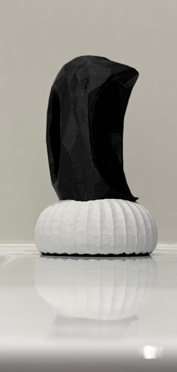 3D Printed Abstract Vase Black & White