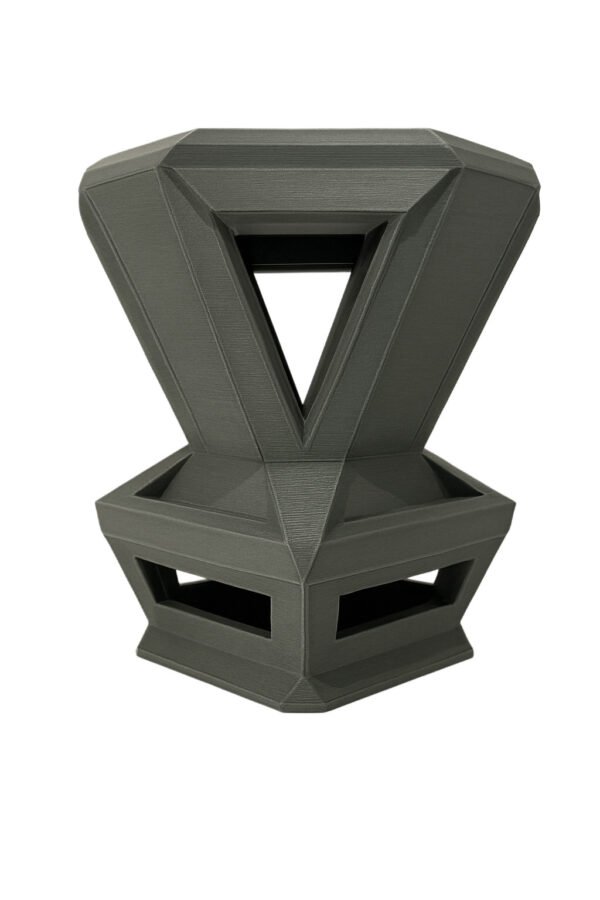 Architectural Black Vase – Bold 3D Printed Art Sculpture for Modern & Stylish Interiors