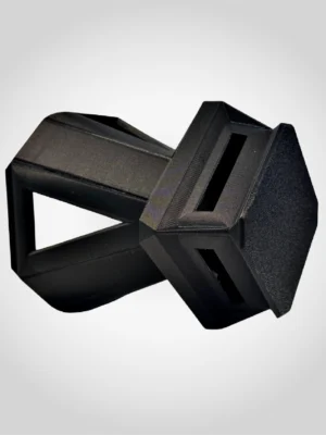 PrintNests3d_Architectural Black Vase_Bold 3D Printed Art Sculpture