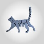 3D Printed Articulated Flexi Cat Keychain