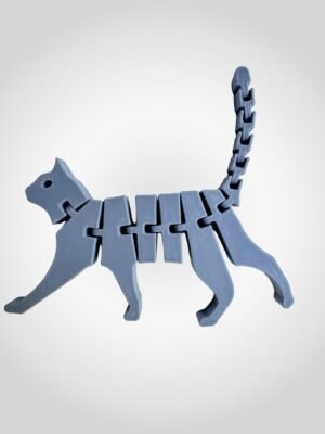 3D Printed Articulated Flexi Cat Keychain