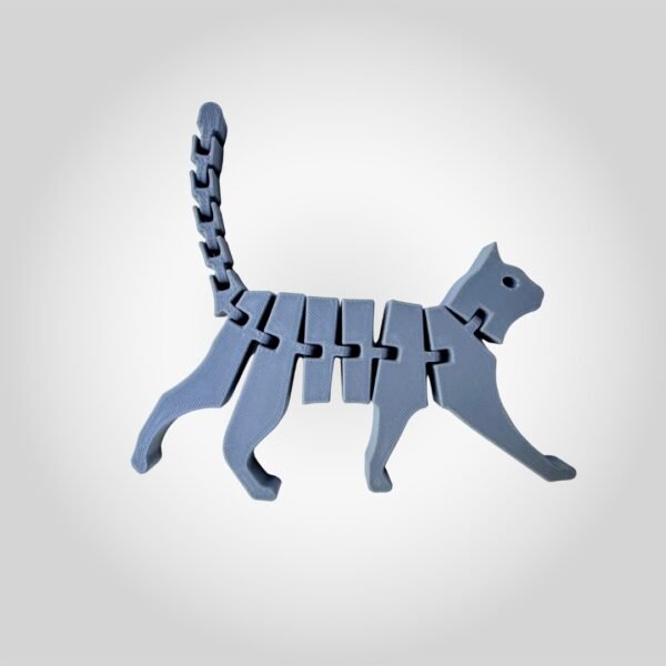 3D Printed Articulated Flexi Cat Keychain