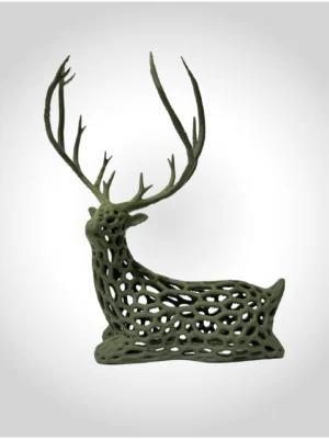 3D Printed Artistic Deer Sculpture