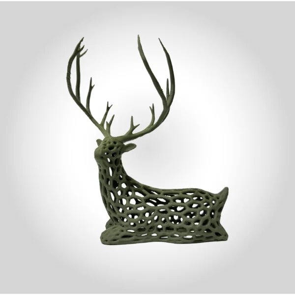 3D Printed Artistic Deer Sculpture