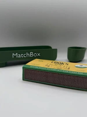 Sleek 3D Printed Matchbox Holder UK – Minimalist Kitchen & Fireplace Organizer
