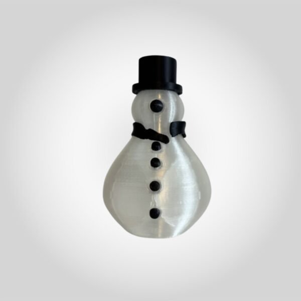 Charming 3D Printed Snowman Decor UK – White Festive Holiday Decoration