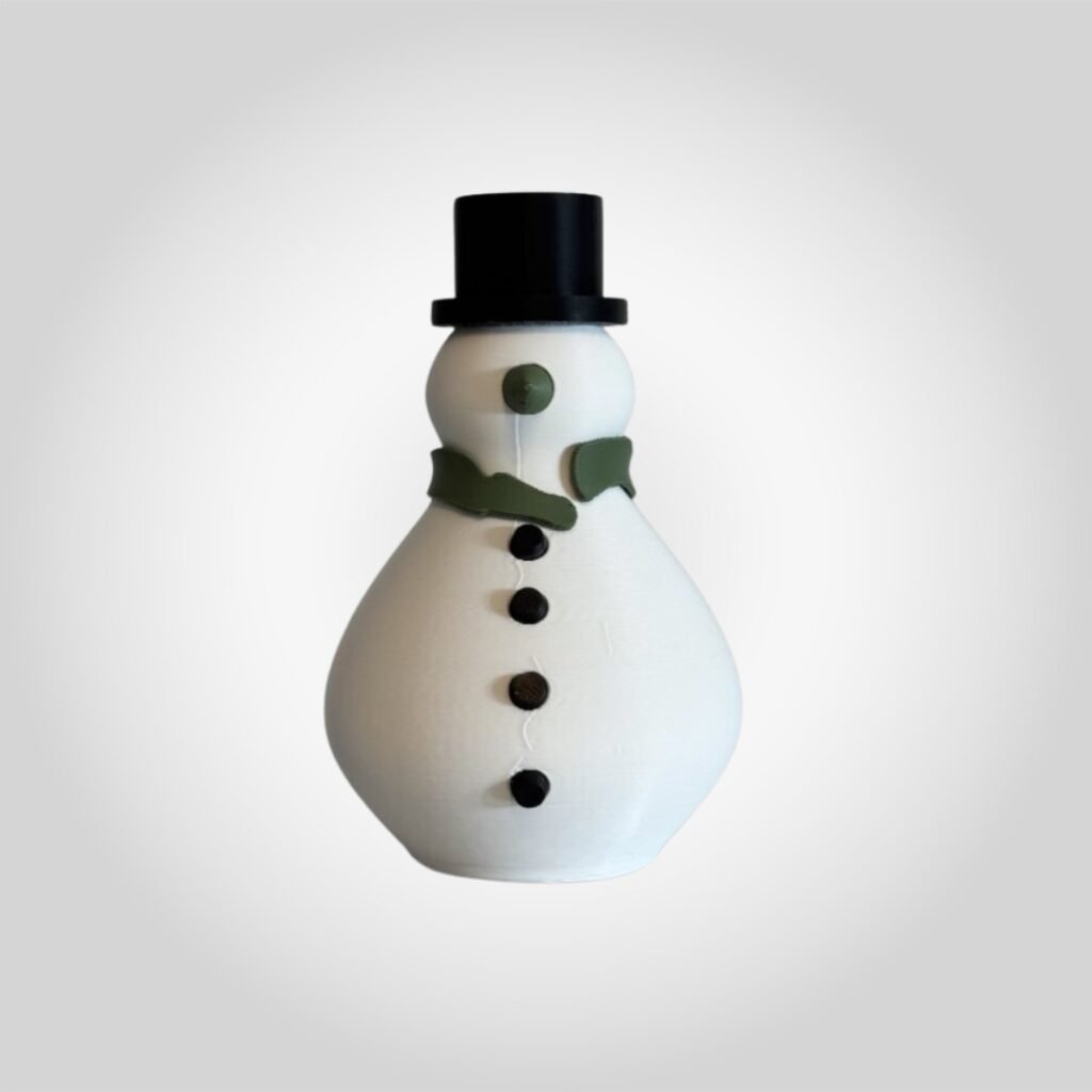 3D Printed Snowman Decor UK white festive holiday decoration modern Christmas decor