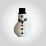 Charming 3D Printed Snowman Decor UK – White Festive Holiday Decoration