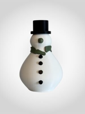 Charming 3D Printed Snowman Decor UK – White Festive Holiday Decoration