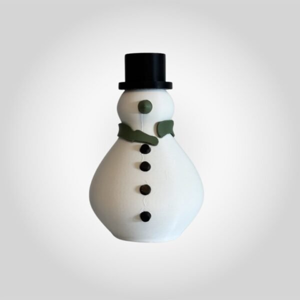 Charming 3D Printed Snowman Decor UK – White Festive Holiday Decoration