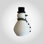 Charming 3D Printed Snowman Decor UK – White Festive Holiday Decoration