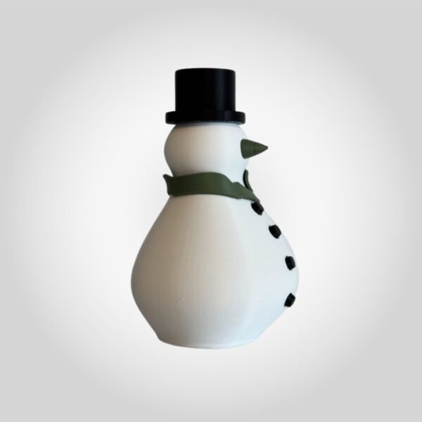Charming 3D Printed Snowman Decor UK – White Festive Holiday Decoration