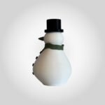 Charming 3D Printed Snowman Decor UK – White Festive Holiday Decoration