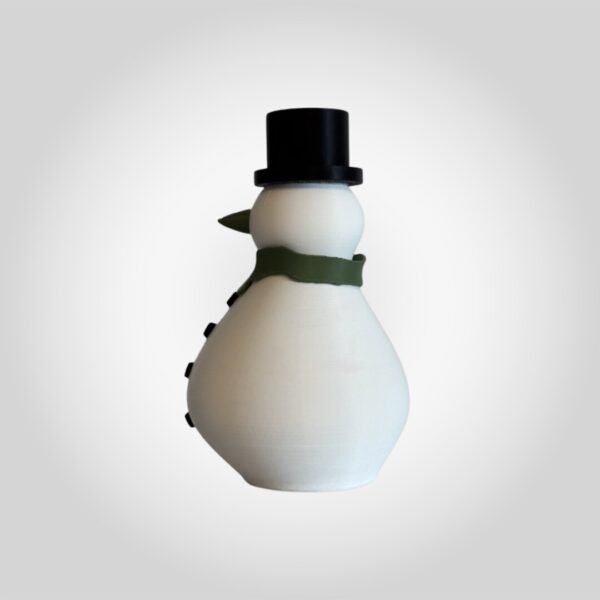 Charming 3D Printed Snowman Decor UK – White Festive Holiday Decoration