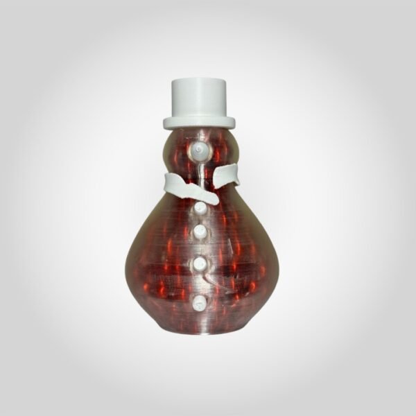 Festive 3D Printed Snowman Light UK – Modern Red LED Decoration for Cozy Homes