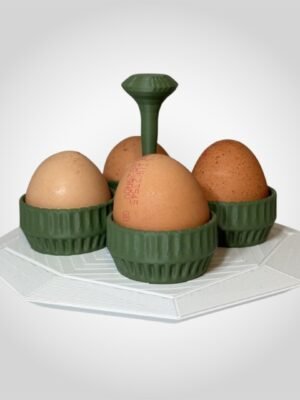 3D Printed Egg Holder – Modern Kitchen Counter Accessory