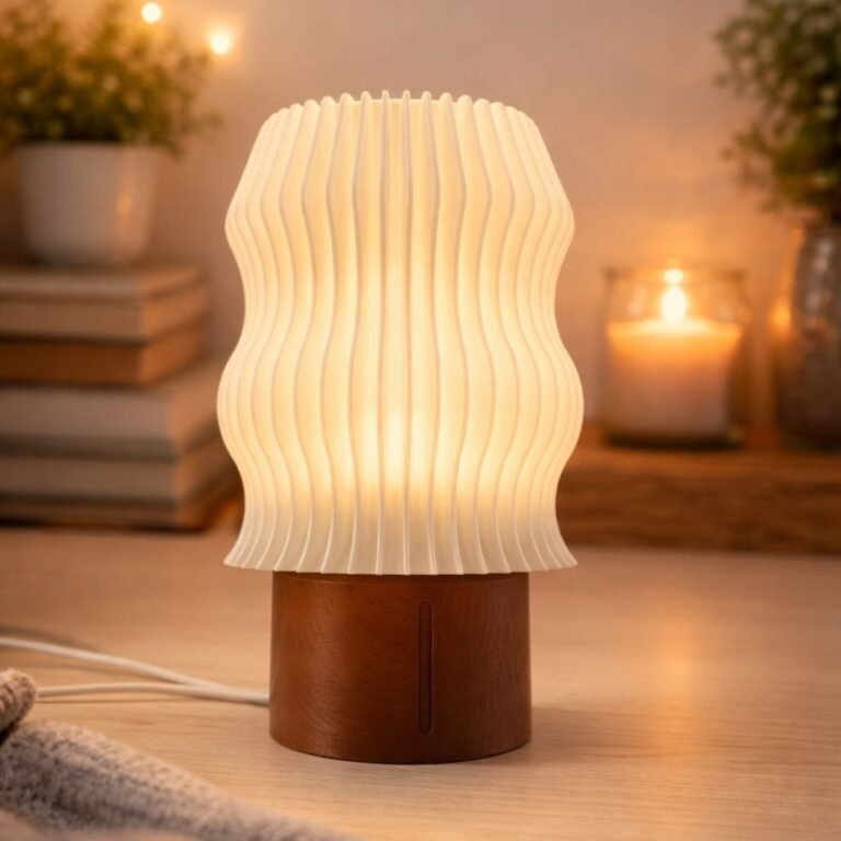Elegant 3D Printed Night Lamp UK – Modern Ambient Lighting for Cozy Spaces