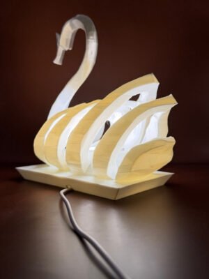 3D Printed Swan Lamp UK with elegant swan design and warm ambient LED lighting for modern home décor