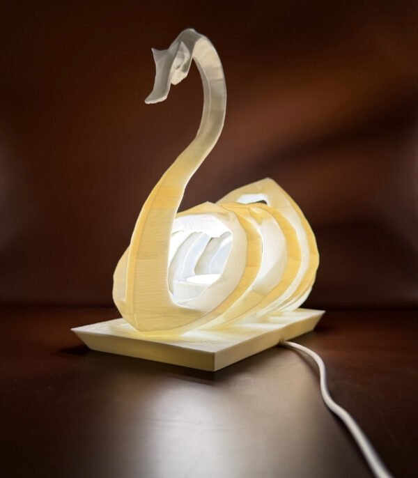 Elegant 3D Printed Swan Lamp UK – Modern Artistic Ambient Light