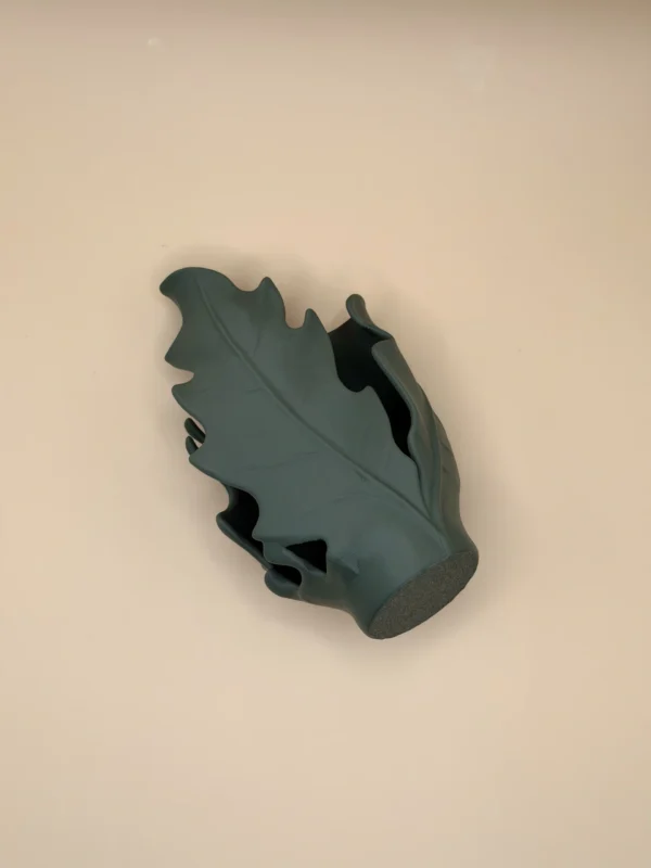 Stunning 3D Printed Green Leaf Shape Vase UK – Modern Botanical Home Decor