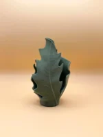 Stunning 3D Printed Green Leaf Shape Vase UK – Modern Botanical Home Decor