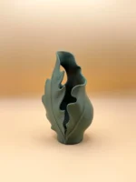 Stunning 3D Printed Green Leaf Shape Vase UK – Modern Botanical Home Decor