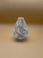 3D Printed White Vase – Modern White Minimalist Home Decor