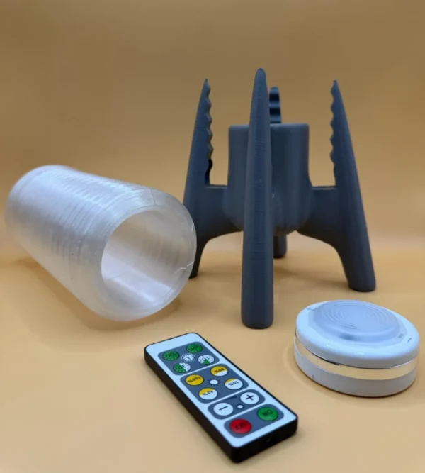 Stunning 3D Printed Rechargeable Bedside Lamp – Premium Wireless Ambient Light UK